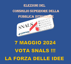 Scopri di più sull'articolo ELEZIONE CONSIGLIO SUPERIORE DELLE PUBBLICA ISTRUZIONE (CSPI) VOTATE E FATE VOTATE E FATE VOTARE LA LISTA SNALS